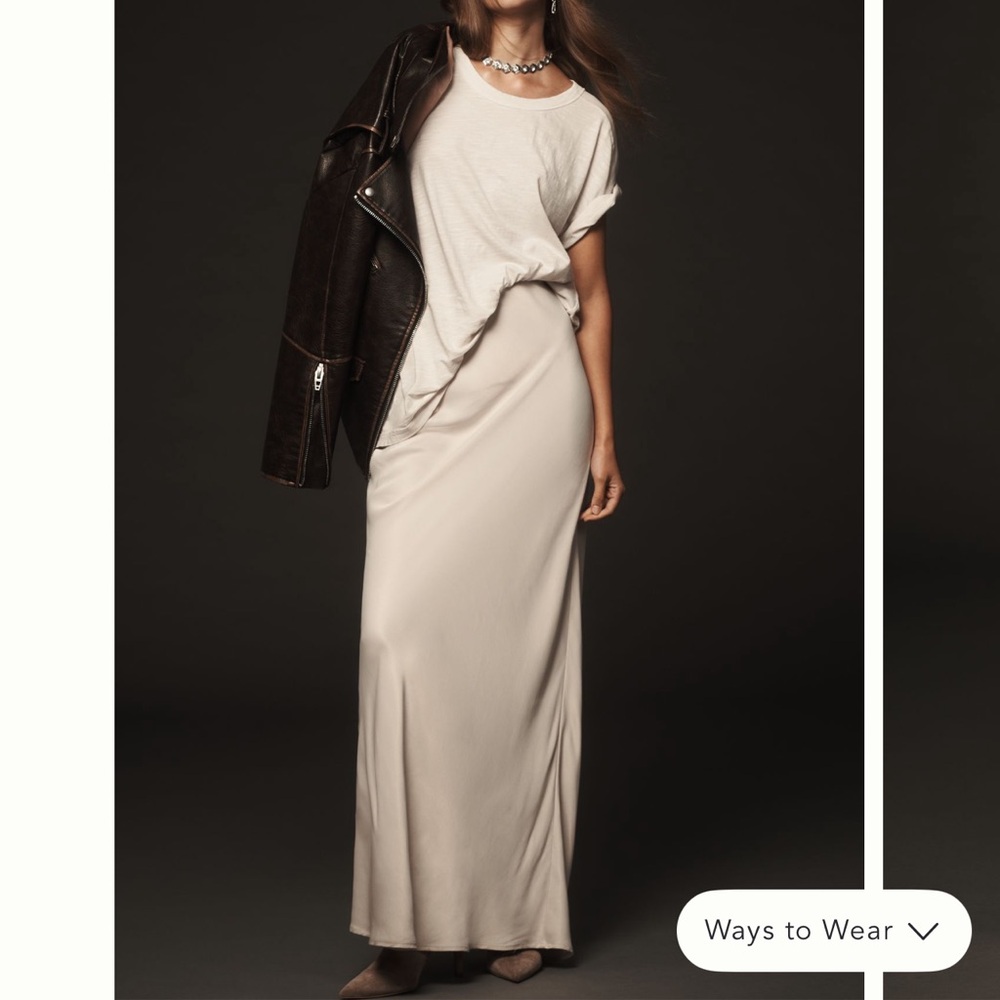 Anthropologie Tilda Maxi Slip Skirt